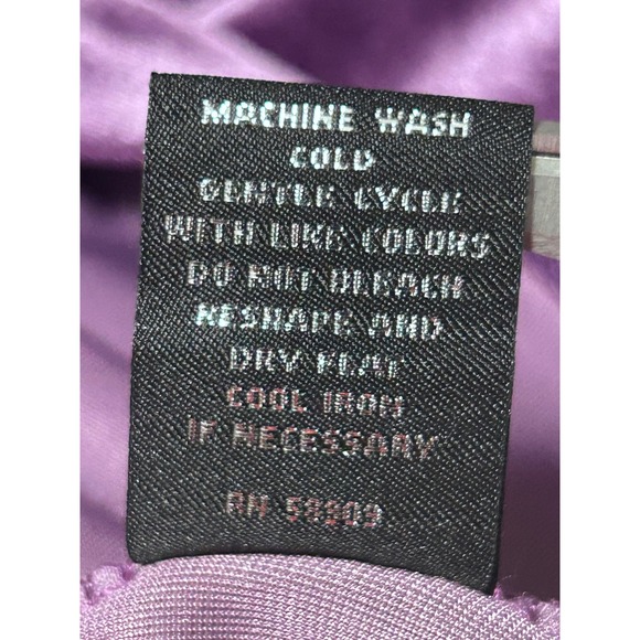 NEW Slim Factor Jewel Purple Velvet Blouse Womens MEDIUM 3/4 Sleeve Top - Picture 6 of 9